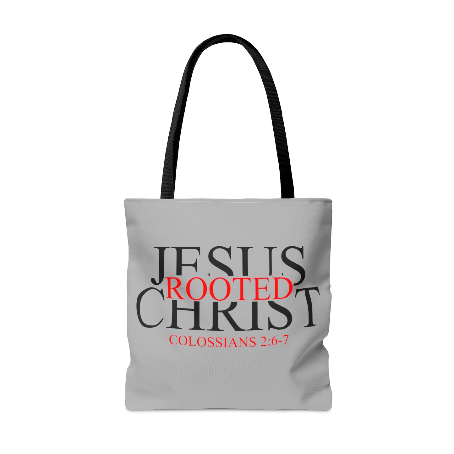 "Rooted In Jesus Christ" Tote Bag