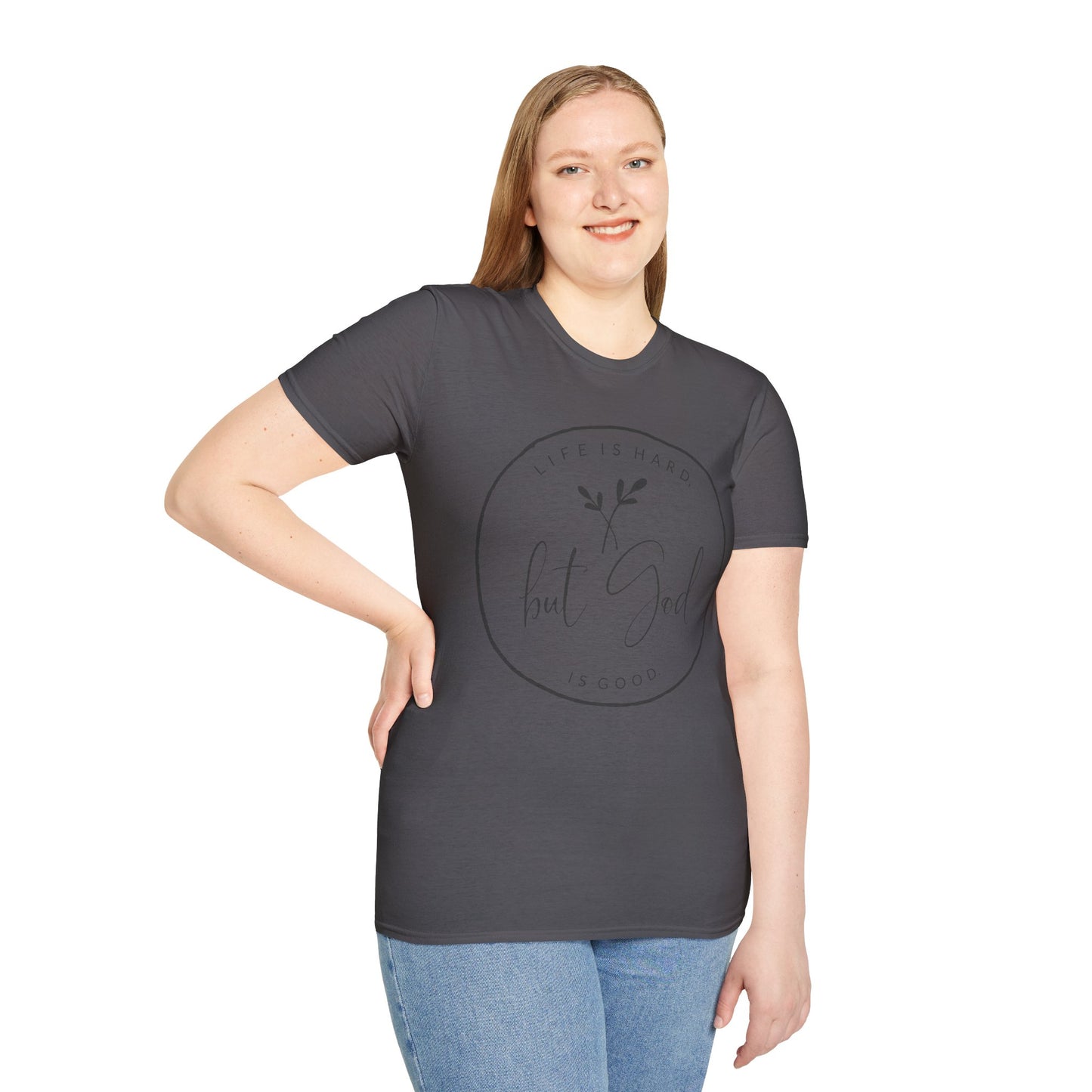"But God" Softstyle T-Shirt