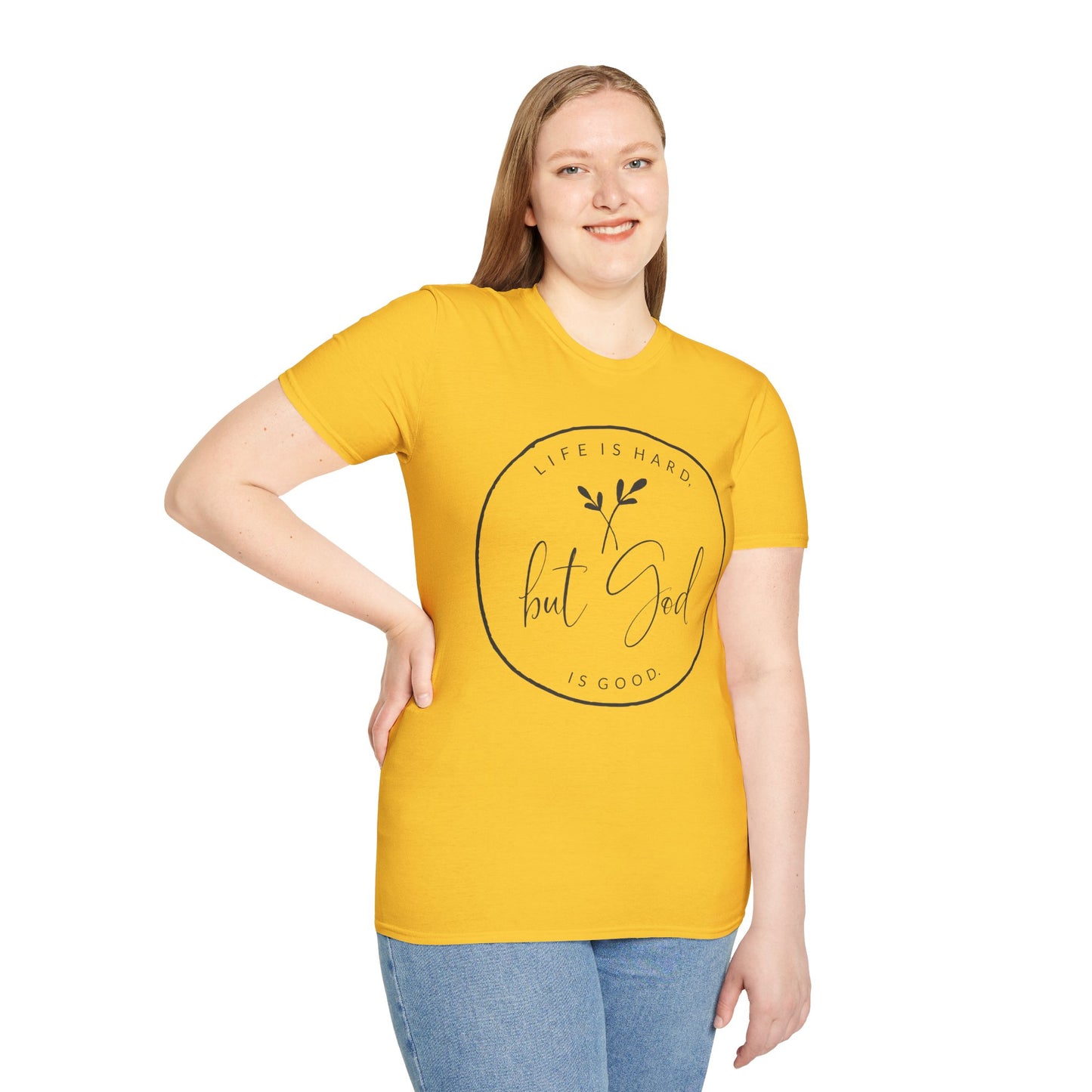 "But God" Softstyle T-Shirt
