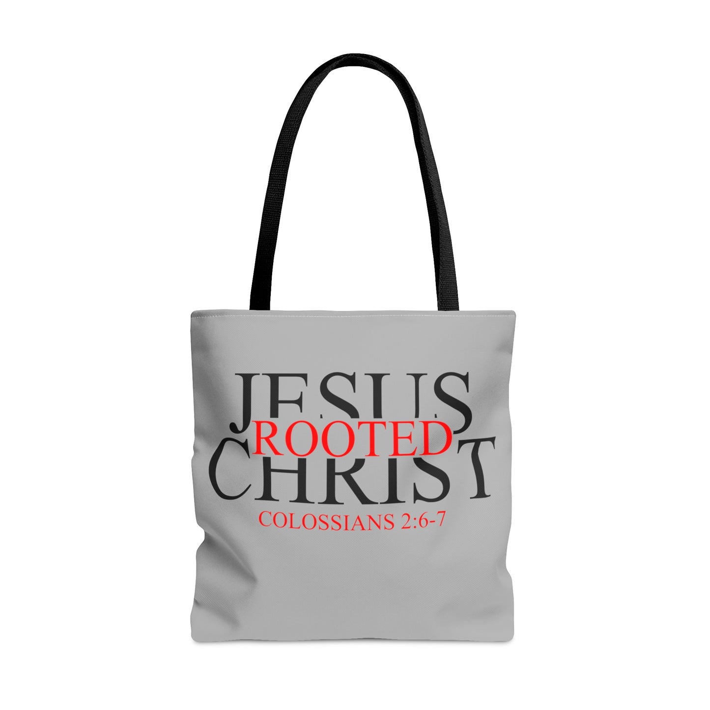 "Rooted In Jesus Christ" Tote Bag