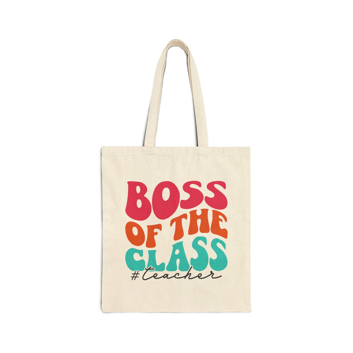 Cotton Canvas Tote Bag "Boss of The Class"