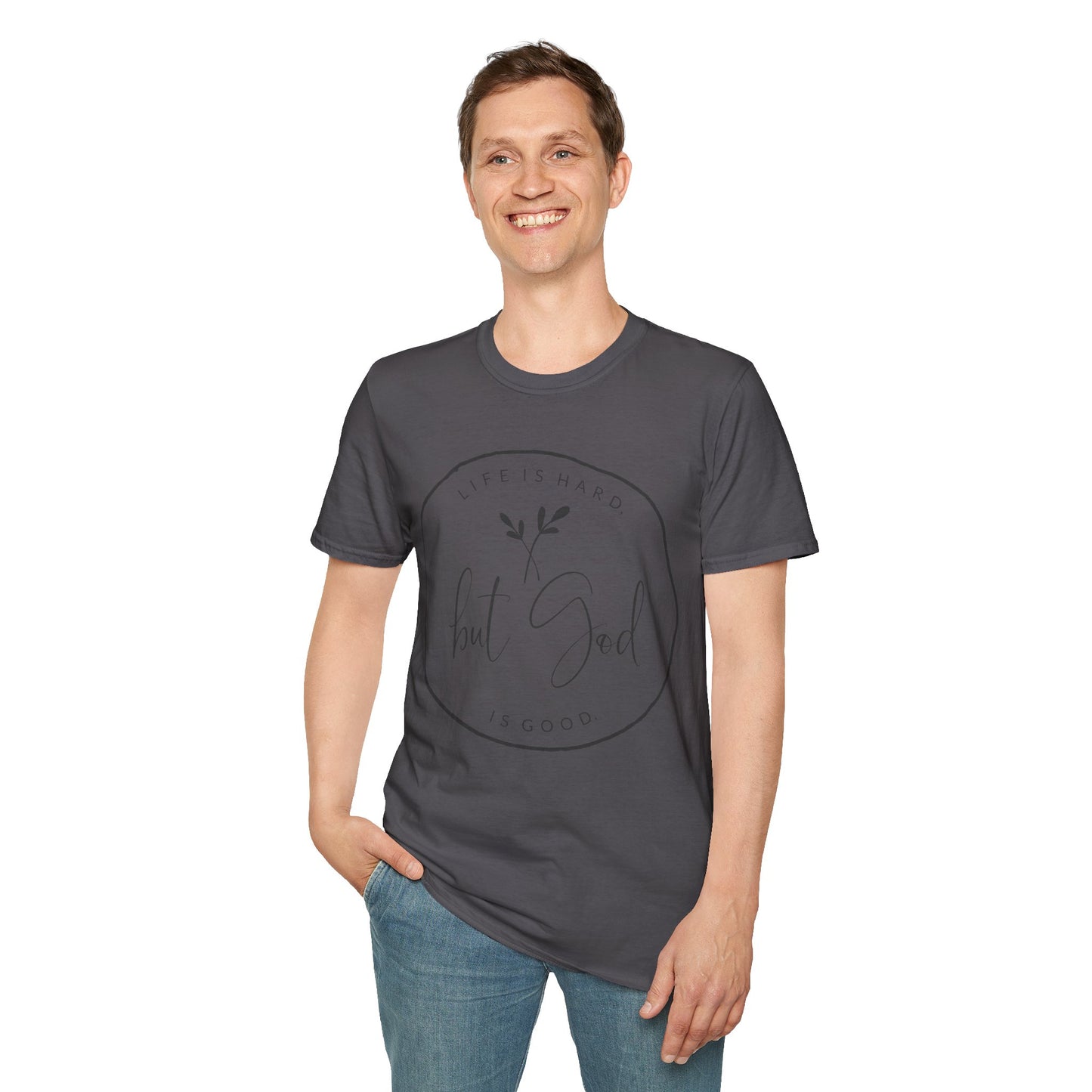 "But God" Softstyle T-Shirt
