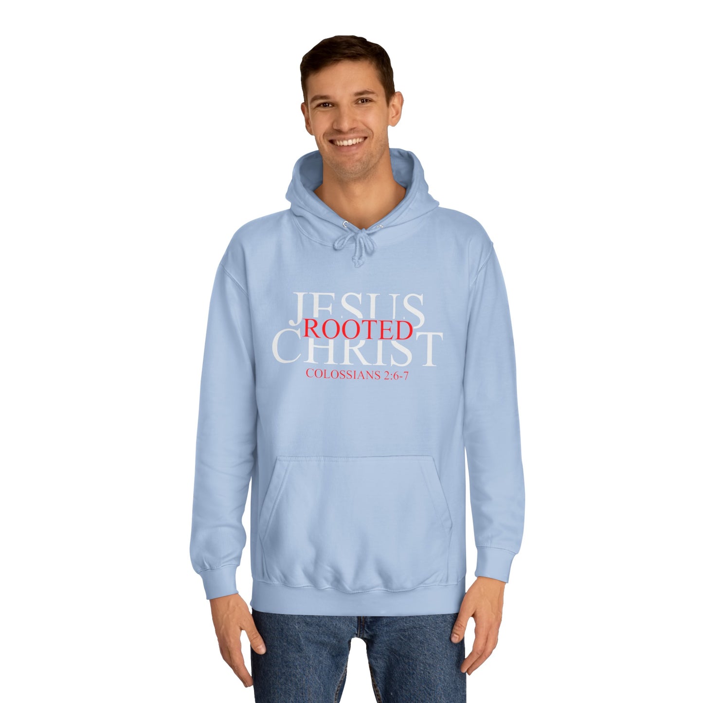 "Rooted In Jesus Christ" Hoodie (White)