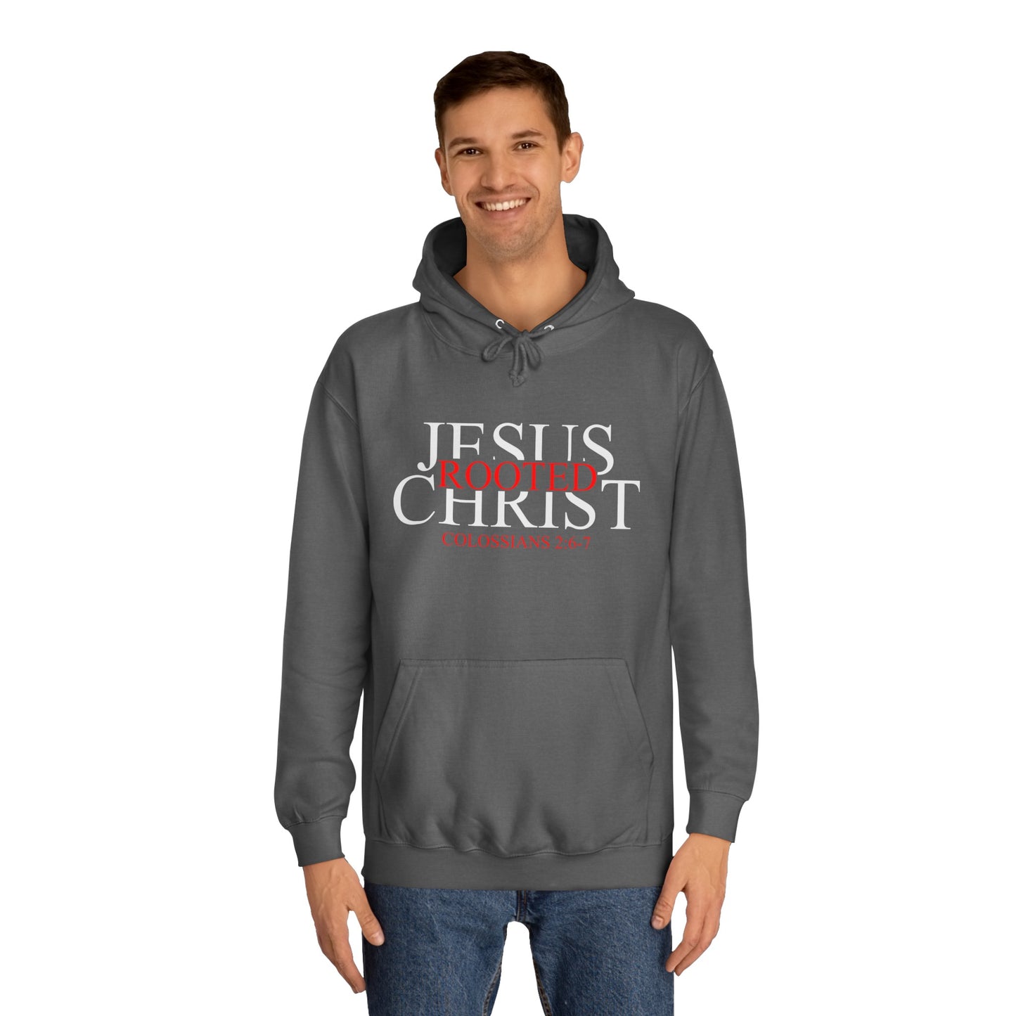 "Rooted In Jesus Christ" Hoodie (White)
