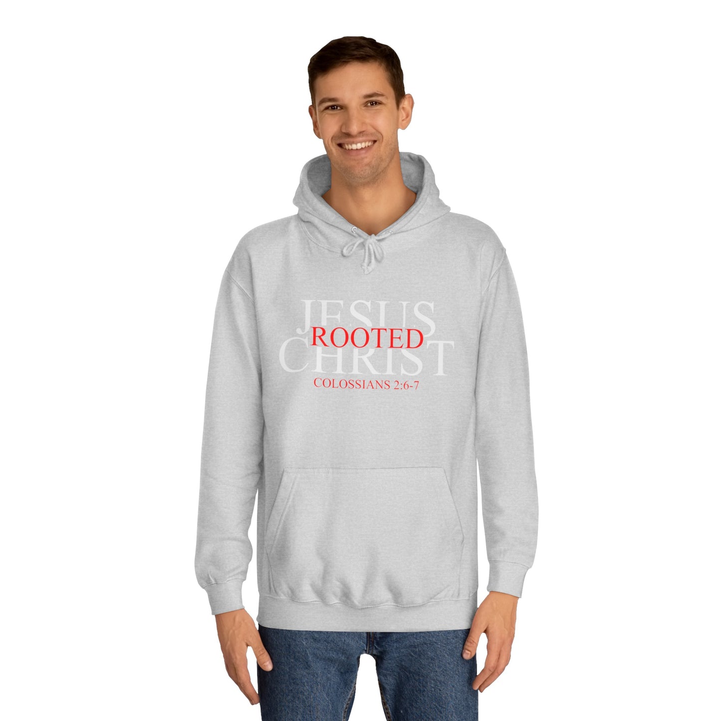 "Rooted In Jesus Christ" Hoodie (White)