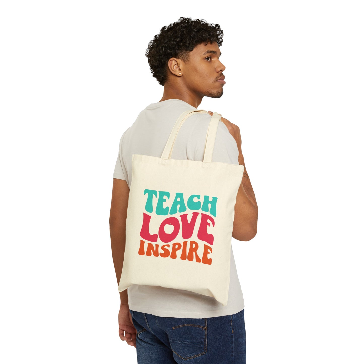 Canvas Tote Bag "Teach, Love, Inspire"