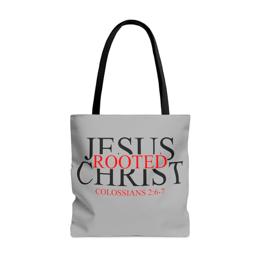 "Rooted In Jesus Christ" Tote Bag